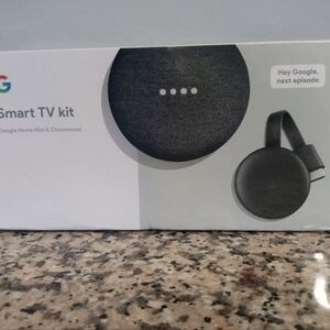Google Chromecast and Home Mini Set in Gray